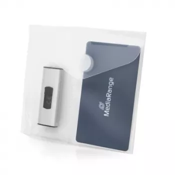 MEDIARANGE cutie de depozitare pentru stick USB cu 2 compartimente și orificii, pachet de 10, transparentă