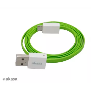 Cablu Akasa PROSLIM USB 2.0 roz Superslim sincronizare și încărcare A - Micro B - 1 m