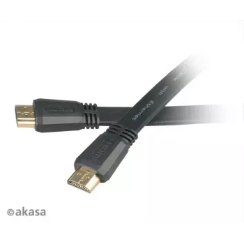 Cablu HDMI High Speed cu Ethernet Akasa 2 m 10,2 Gbit/s 4K 3D negru