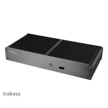 Carcasă NUC fără ventilator Akasa Tesla T - neagră - UCFF - USB