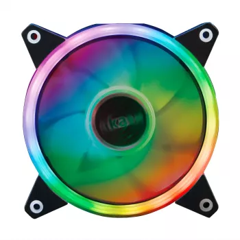 Ventilator Akasa Vegas R7 120 mm cu LED RGB, 500-1500 rot/min, 41,9 CFM, 23,8 dB(A), PWM, RGB 4 pini, ASUS Aura Sync, MSI Mystic Light Sync, Gigabyte Fusion