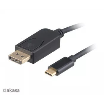 Cablu Akasa AK-CBCA11-18BK USB-C la DisplayPort 1,8 m - 4K@60Hz - negru