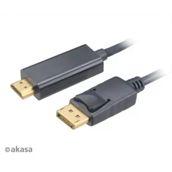 Cablu adaptor activ Akasa 4K@60Hz DisplayPort la HDMI 1,8m negru