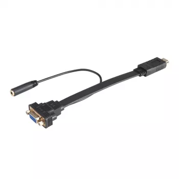 Cablu adaptor Akasa AK-CBHD18-20BK HDMI la VGA 0,2 m negru