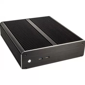 Akasa Euler M A-ITX19-M1BV2 carcasă Mini-ITX HTPC - fără ventilator, aluminiu, negru