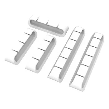 Suport organizare cabluri Akasa 3x3 porturi + 2x5 porturi alb
