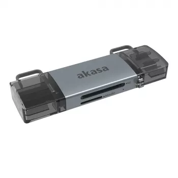 Akasa 2-In-1 USB 3.2 OTG cititor dual de carduri