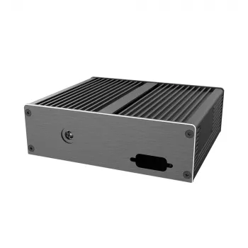 Akasa Ashton T carcasă SBC ASUS Tinker Board 3N cu porturi LAN dual single, fără ventilator, aluminiu negru