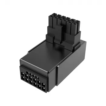 Akasa G-Nexus P16 Plus adaptor alimentare GPU 90 Grade 12V-2x6 carcasă metalică - negru