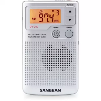Radio portabil AM/FM Sangean DT-250 (Pocket 250) argintiu