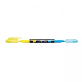 Pentel Twin Checker SLW8-GS Highlighter Set, Assorted Colors, 8 Pieces