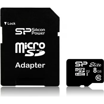 Silicon Power Elite 8 GB microSDHC UHS-I card de memorie Class 10