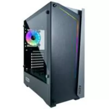 AZZA Apollo 430B-DF2 carcasă gaming Mid Tower ATX, față din oțel, negru, 1x Digital RGB, retail
