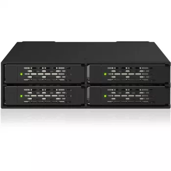 ICY DOCK ToughArmor MB699V5P-B V3 carcasă rack mobil 4-bay SSD 2,5 inch NVMe U.2/U.3 PCIe 5.0 pentru bay 5,25 inch (cu conector MCIO)