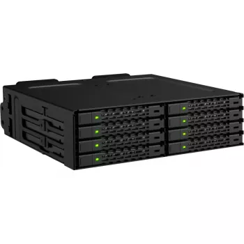 ICY DOCK ToughArmor MB998V4P-B carcasă rack mobil 8-bay SSD U.2/U.3 NVMe PCIe 4.0 pentru bay 5,25 inch (4 x SlimSAS 8i SFF-8654)