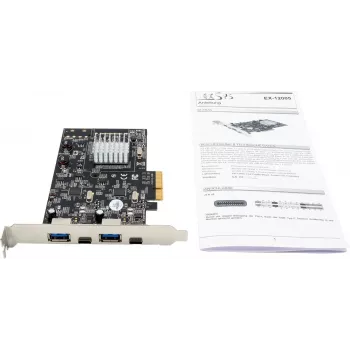 Card controller gazdă EXSYS EX-12005 PCI Express USB 3.2 Gen 2 (10 Gbps) 2 porturi USB-A cu bracket low-profile