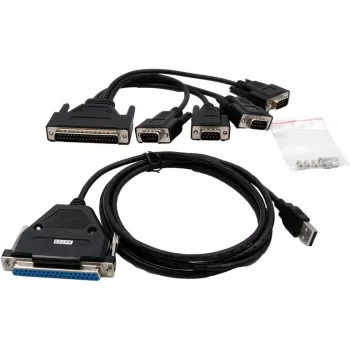 Adaptor Exsys USB 2.0 la serial 4S RS-232 cu cablu conector octopus - digital/date