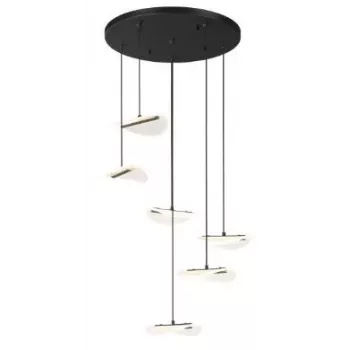 Lampă suspendată MILALI 44cm, neagră mat, E27