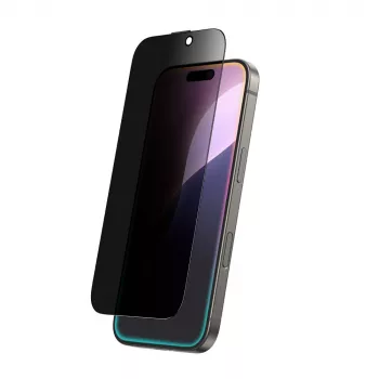 Folie de protecție din sticlă călită AMAZINGTHING Radix Privacy Glass pentru iPhone 16 Pro