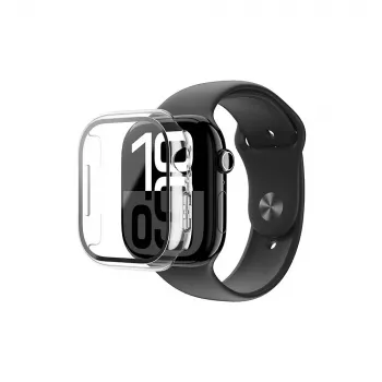 Carcasă din sticlă călită AMAZINGTHING Radix Glass pentru Apple Watch 46mm – transparentă