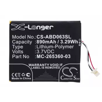 Acumulator Cameron Sino pentru Amazon Kindle generația 7/8 (MC-265360-03, 58-000083, 58-000151) - 1500mAh