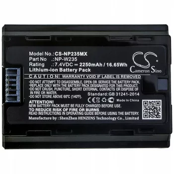 Baterie Li-ion reîncărcabilă CAMERON SINO NP-W235 / NPW235 pentru camere Fujifilm