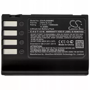 Baterie de schimb Cameron Sino pentru Panasonic DMW-BLK22 / DMW-BLK22GK, 2200mAh, 7,2V, Li-ion