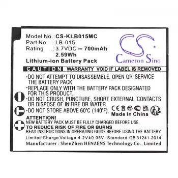 Baterie de schimb Cameron Sino CS-KLB015MC pentru Kodak LB-015, WPZ2, 3,7V 750mAh Li-ion