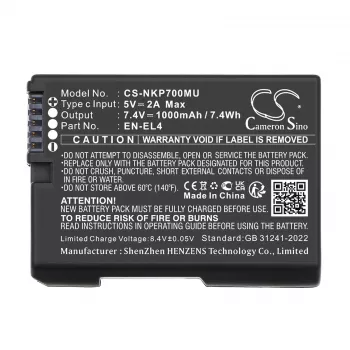 Acumulator CAMERON SINO tip EN-EL4 A E pentru Nikon D2H D2Hs D2X D2Xs D3 D3S D3X F6 cu port USB-C / CS-NKP700MU