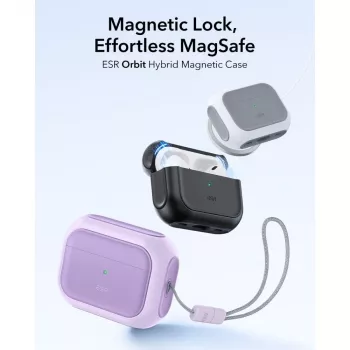 ESR Orbit HaloLock MagSafe Case for Apple AirPods Pro 3, Lavender