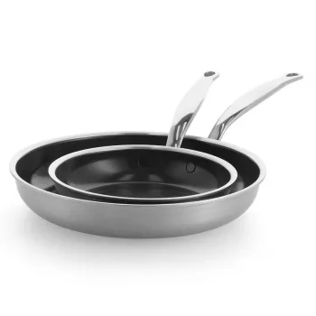 Set de 2 tigăi GreenPan Premiere, 20+28 cm, oțel inoxidabil