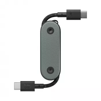 Cablu Native Union Pocket Cable USB-C la USB-C 17 cm Slate Green
