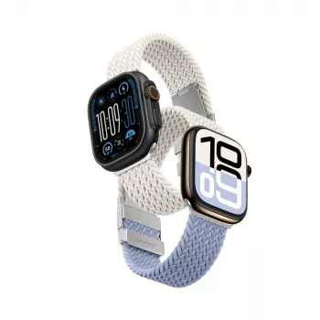Set de 2 curele AMAZINGTHING Blend Band pentru Apple Watch 45/46/49 mm - Starry Blue / Starlight