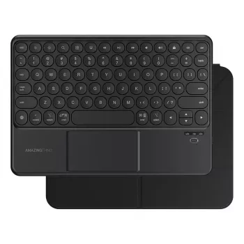 Husă cu tastatură AMAZINGTHING Minimal Case Keylite Combo pentru iPad Air 13 M3/M4 (2025/2026) - neagră