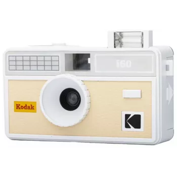 Aparat foto reutilizabil cu film 35mm KODAK I60 cu flash încorporat, gri bej