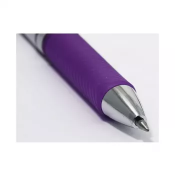 Pix cu gel Pentel BL77-VO EnerGel - 0,7 mm - cerneală violet - corp argintiu - linie medie - pachet de 12