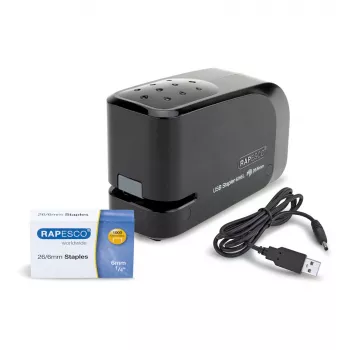 Rapesco 626EL Electric Stapler, 15 Sheets, Black