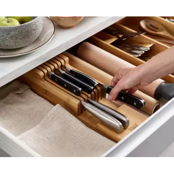 Suport compact pentru cuțite Joseph Joseph Bamboo
