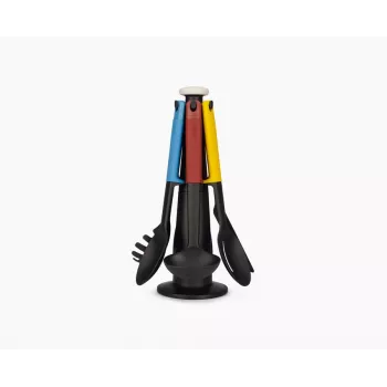 Set de 6 ustensile de bucătărie multicolore Joseph Joseph Elevate cu suport rotativ de depozitare