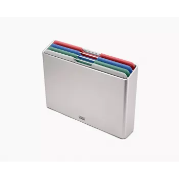Set de tocătoare Joseph Joseph Folio Steel L, 4 tocătoare, argintiu