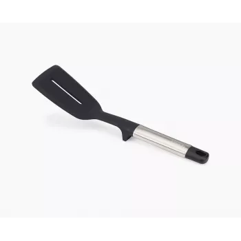 Paletă cu fante din silicon și oțel inoxidabil Joseph Joseph Elevate - negru/gri