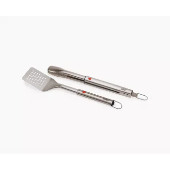 Set de 2 ustensile BBQ, paletă și clește, Joseph Joseph GrillOut, gri/oțel inoxidabil