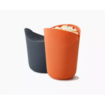 Set de 2 aparate de popcorn pentru microunde Joseph Joseph M-Cuisine portocaliu