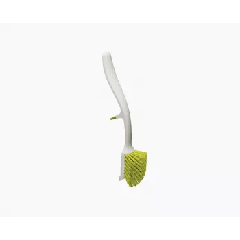 Perie de spălat vase Joseph Joseph Edge verde cu răzuitoare integrată