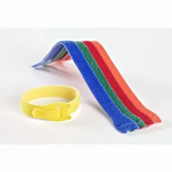 Legături de cablu cu arici VELCRO VEL-EC60250 - culori asortate (albastru, verde, portocaliu, roșu, galben) - 20 cm x 12 mm - pachet de 5