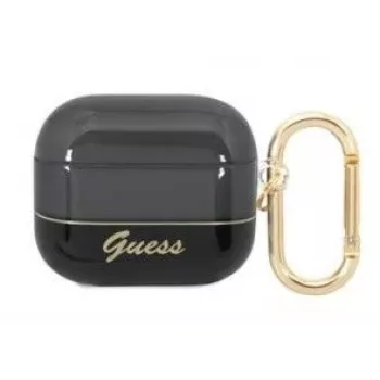 Husă Guess Translucent neagră pentru Apple AirPods 3