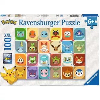 Puzzle pentru copii RAVENSBURGER Pokémon Faces (100 piese)