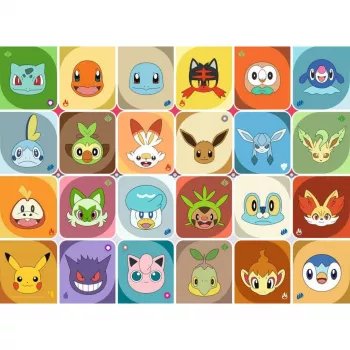 Puzzle pentru copii RAVENSBURGER Pokémon Faces (100 piese)