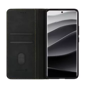 Husă tip carte Evelatus pentru Xiaomi Redmi Note 14 Pro Plus, neagră