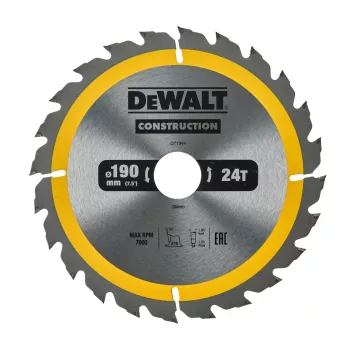 Lamă de ferăstrău circular DEWALT 190x30mm 24T +16° Super Thin Kerf TCT